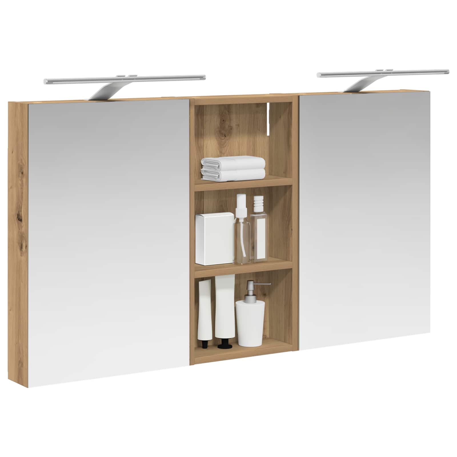 Set di Armadi da Bagno con porta 3 pcs 110 x 10,5 x 60,5 cm | homemem39