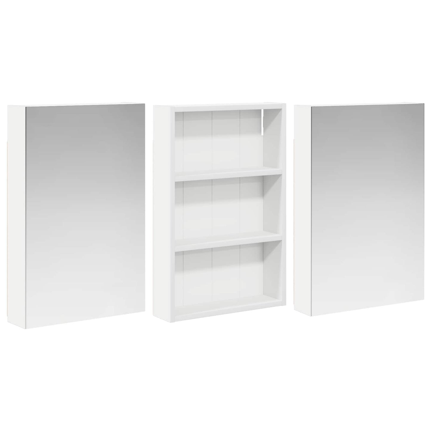 Set di Armadi da Bagno con porta 3 pcs 120 x 10,5 x 60,5 cm | homemem39