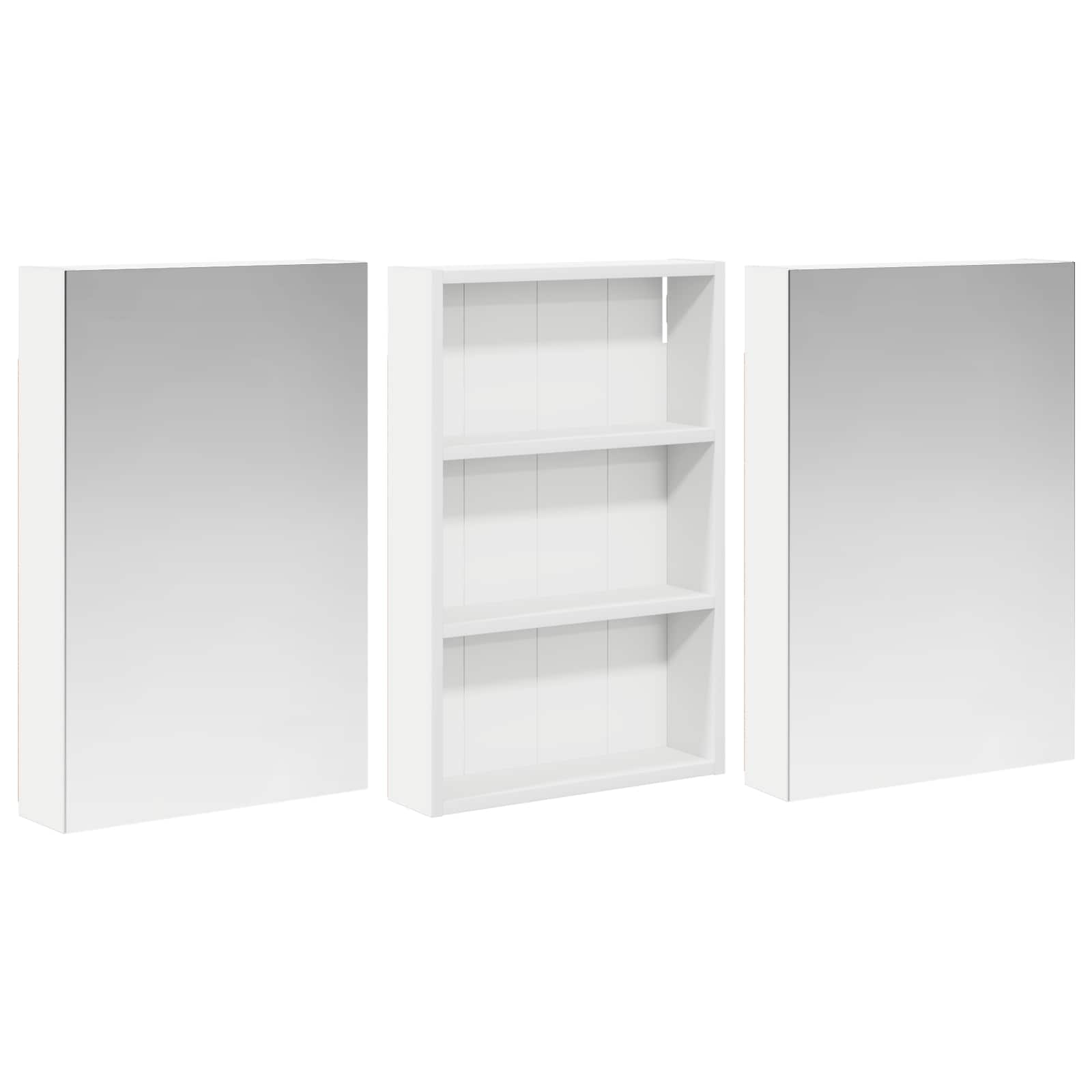 Set di Armadi da Bagno con porta 3 pcs 120 x 10,5 x 60,5 cm | homemem39
