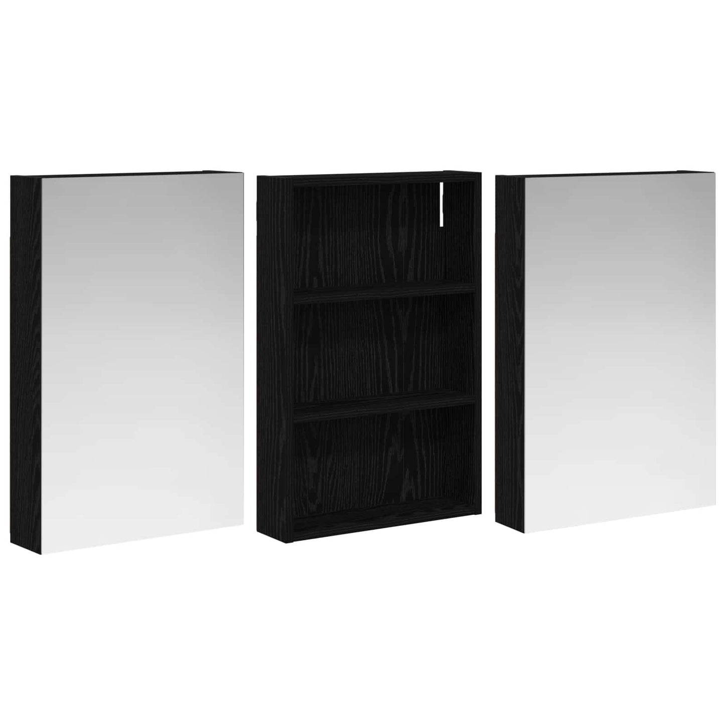 Set di Armadi da Bagno con porta 3 pcs 120 x 10,5 x 60,5 cm