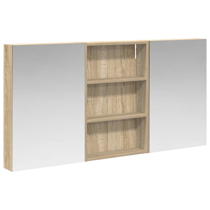 Set di Armadi da Bagno con porta 3 pcs 120 x 10,5 x 60,5 cm