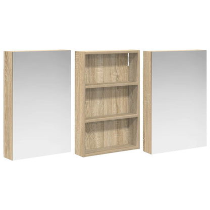Set di Armadi da Bagno con porta 3 pcs 120 x 10,5 x 60,5 cm | homemem39