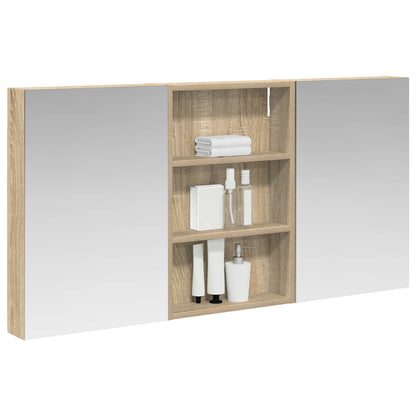 Set di Armadi da Bagno con porta 3 pcs 120 x 10,5 x 60,5 cm