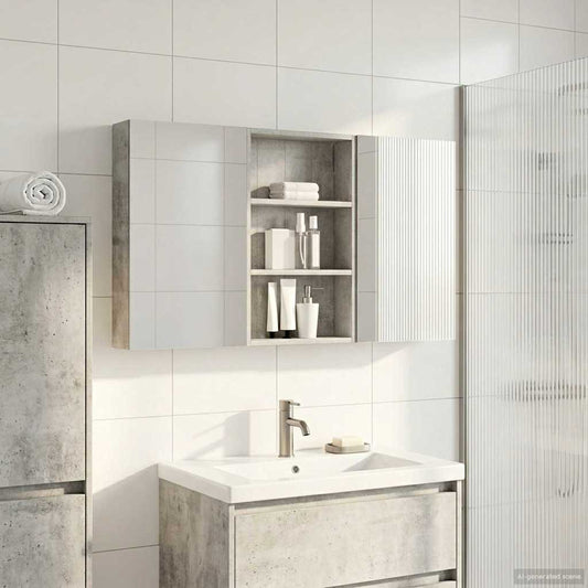 Set di Armadi da Bagno con porta 3 pcs 120 x 10,5 x 60,5 cm | homemem39