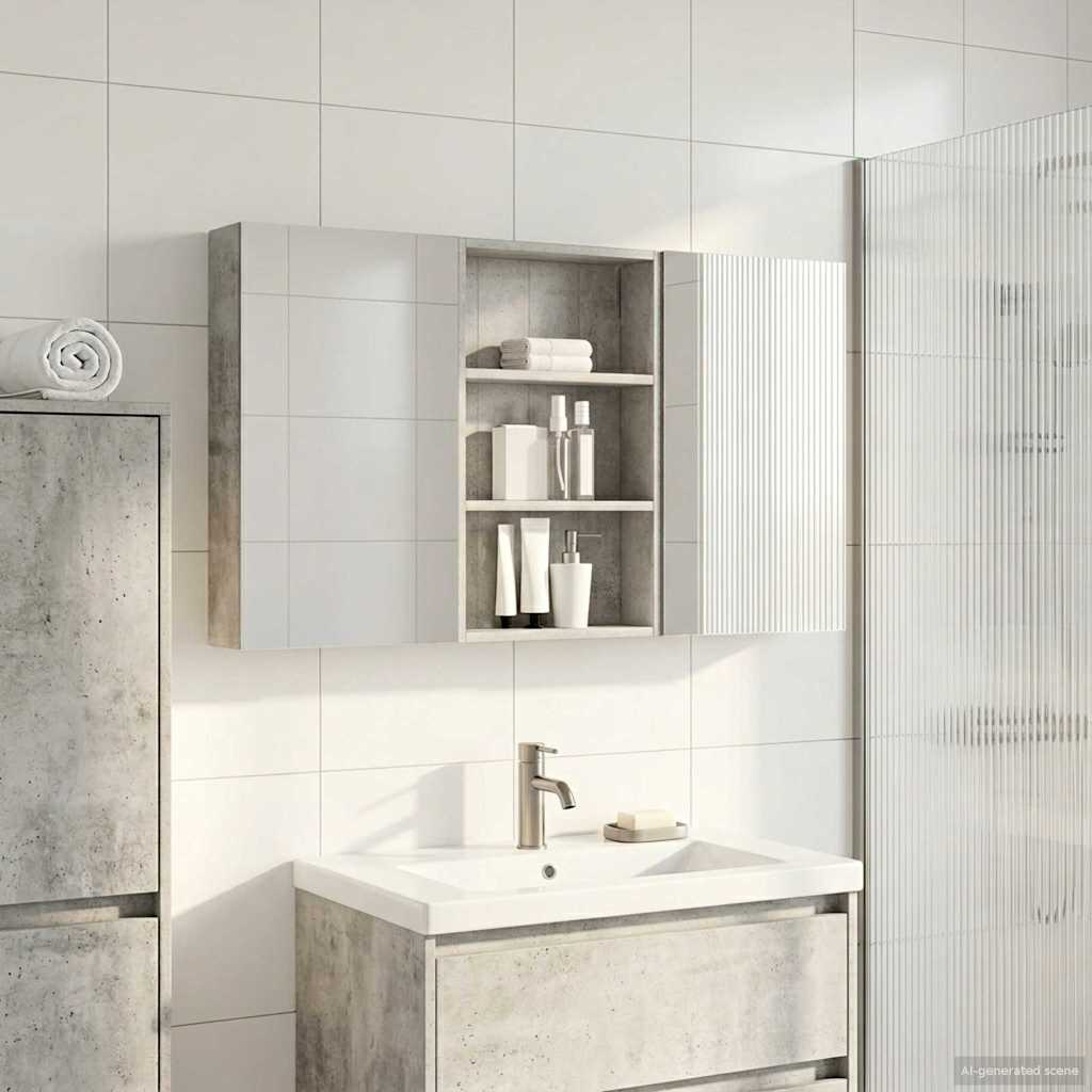 Set di Armadi da Bagno con porta 3 pcs 120 x 10,5 x 60,5 cm