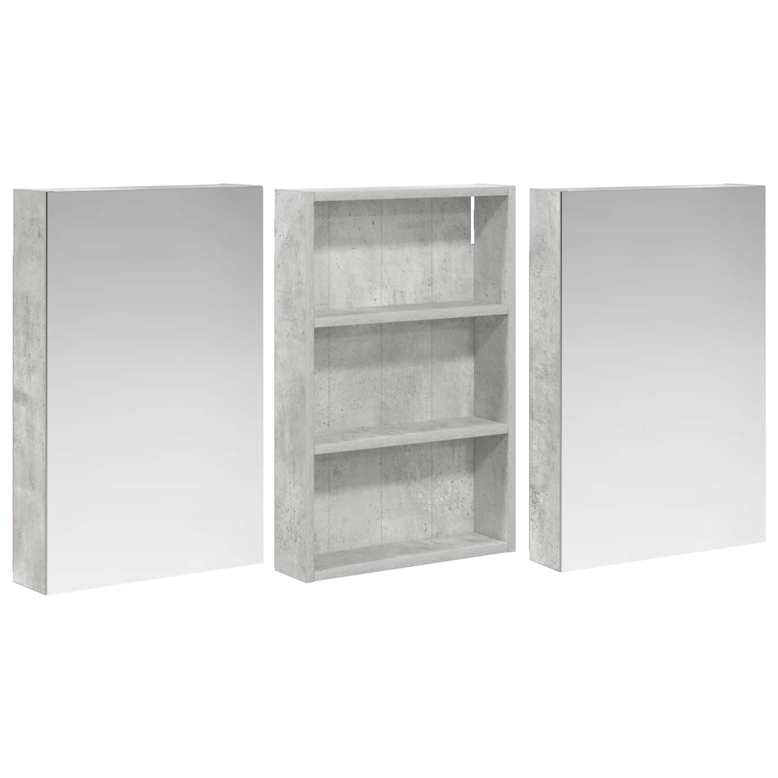Set di Armadi da Bagno con porta 3 pcs 120 x 10,5 x 60,5 cm | homemem39
