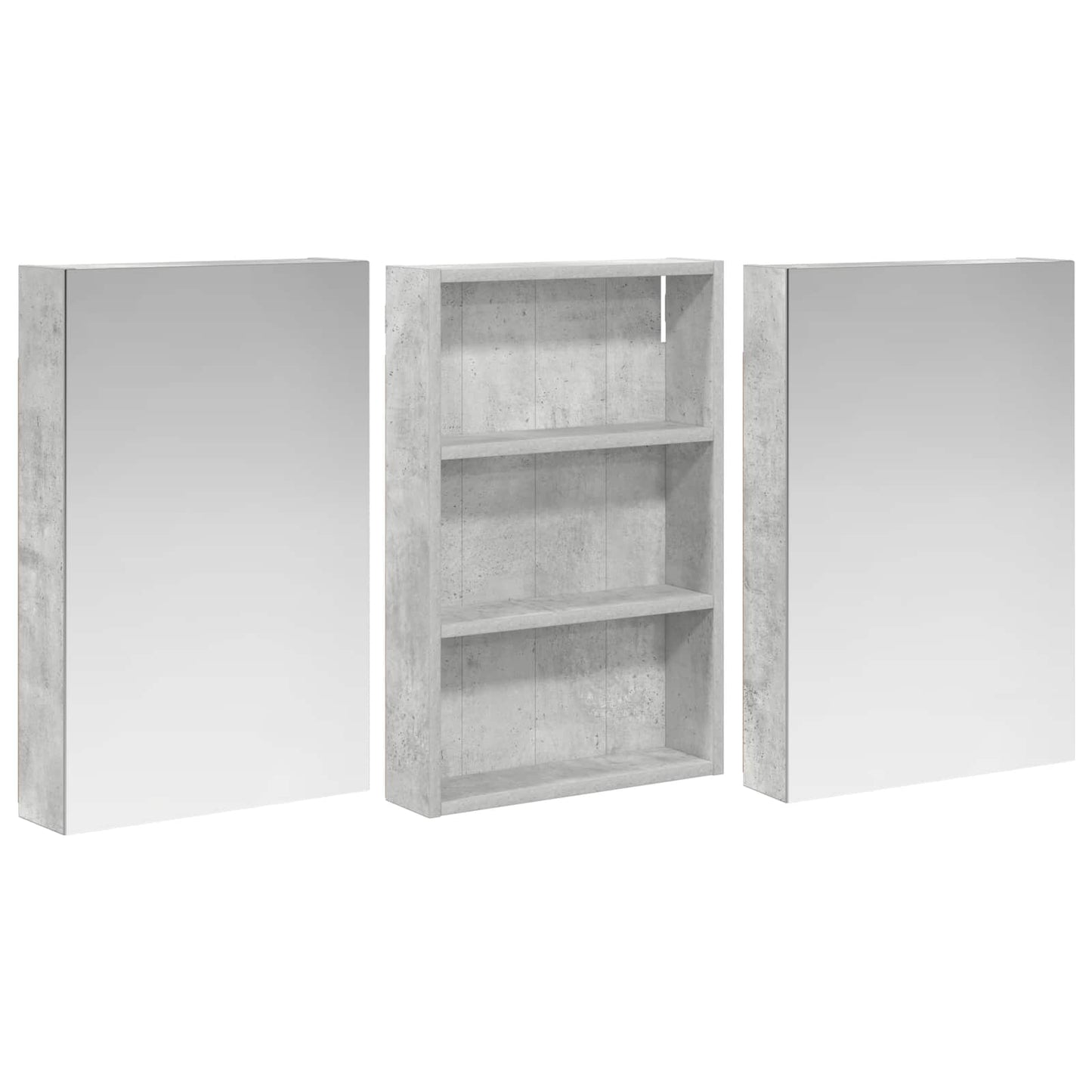 Set di Armadi da Bagno con porta 3 pcs 120 x 10,5 x 60,5 cm