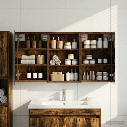 Set di Armadi da Bagno con porta 3 pcs 120 x 10,5 x 60,5 cm