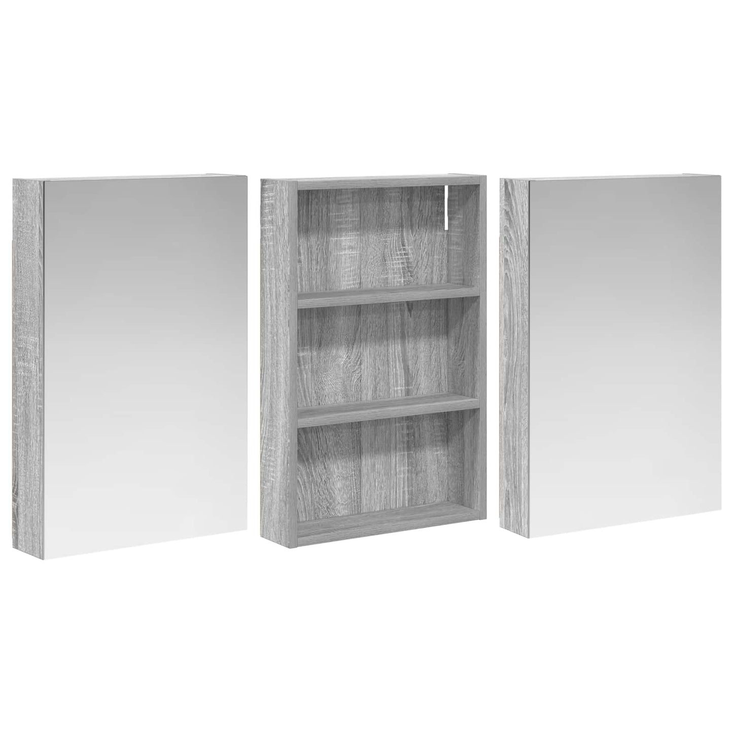 Set di Armadi da Bagno con porta 3 pcs 120 x 10,5 x 60,5 cm