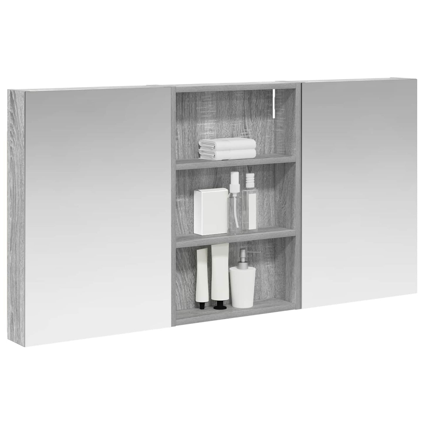 Set di Armadi da Bagno con porta 3 pcs 120 x 10,5 x 60,5 cm