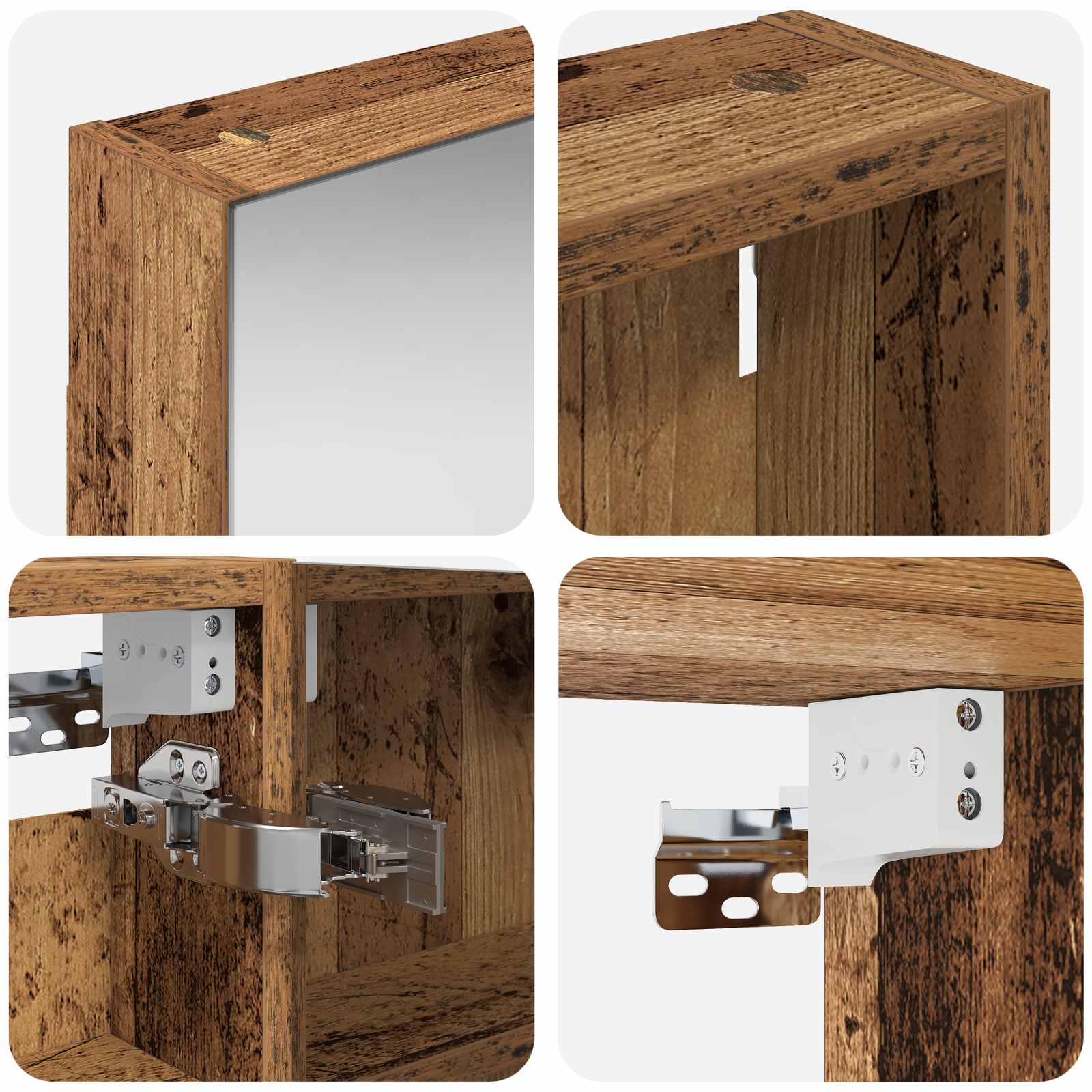 Set di Armadi da Bagno con porta 3 pcs 120 x 10,5 x 60,5 cm | homemem39
