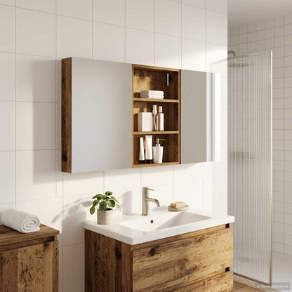 Set di Armadi da Bagno con porta 3 pcs 120 x 10,5 x 60,5 cm | homemem39
