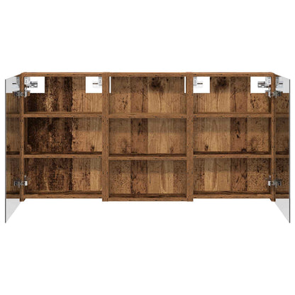 Set di Armadi da Bagno con porta 3 pcs 120 x 10,5 x 60,5 cm | homemem39