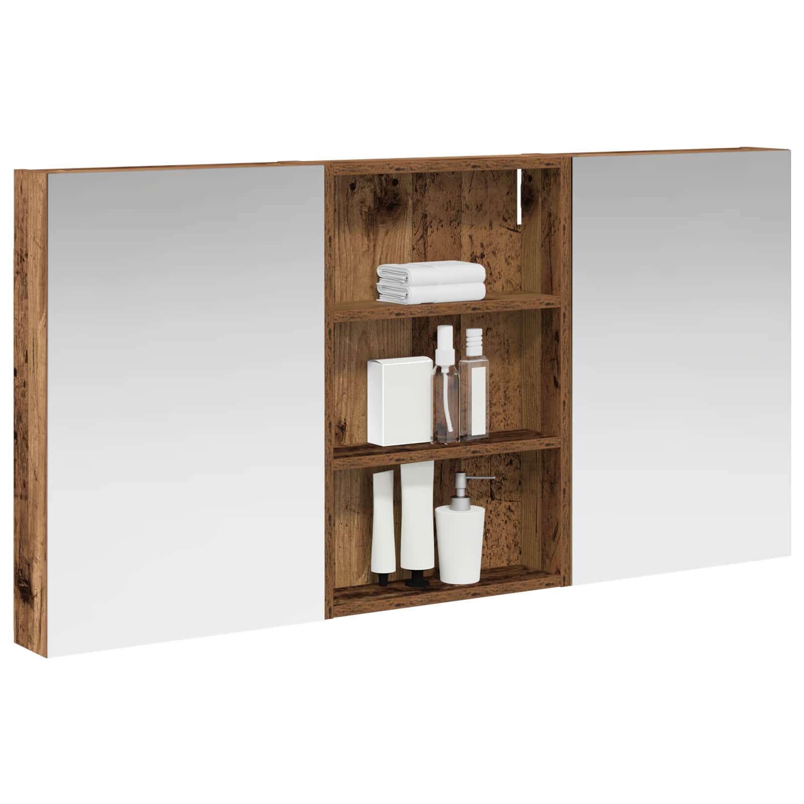 Set di Armadi da Bagno con porta 3 pcs 120 x 10,5 x 60,5 cm | homemem39