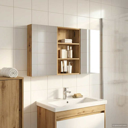 Set di Armadi da Bagno con porta 3 pcs 120 x 10,5 x 60,5 cm