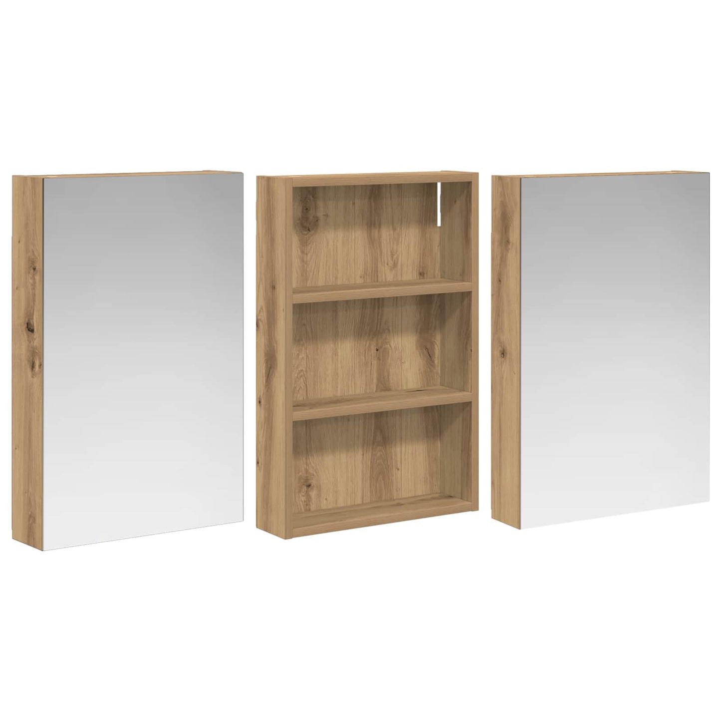 Set di Armadi da Bagno con porta 3 pcs 120 x 10,5 x 60,5 cm