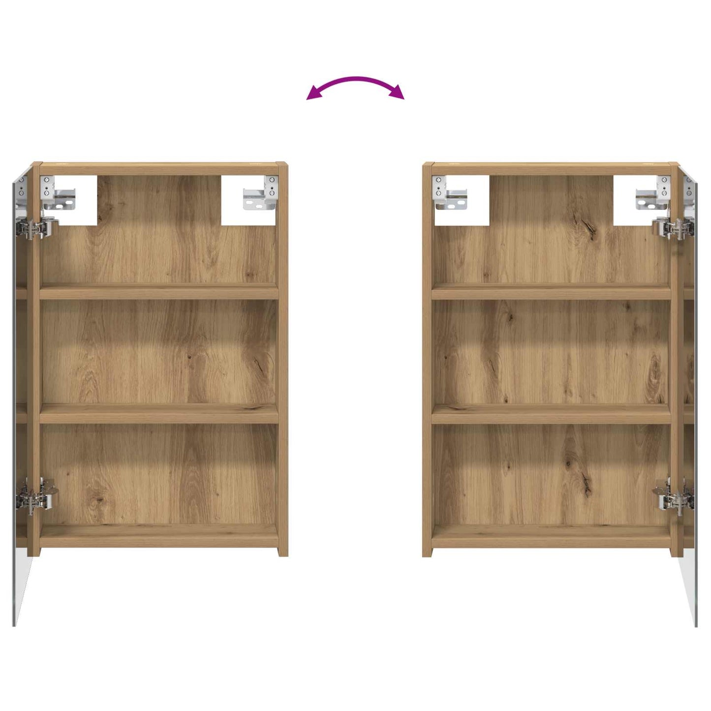 Set di Armadi da Bagno con porta 3 pcs 120 x 10,5 x 60,5 cm