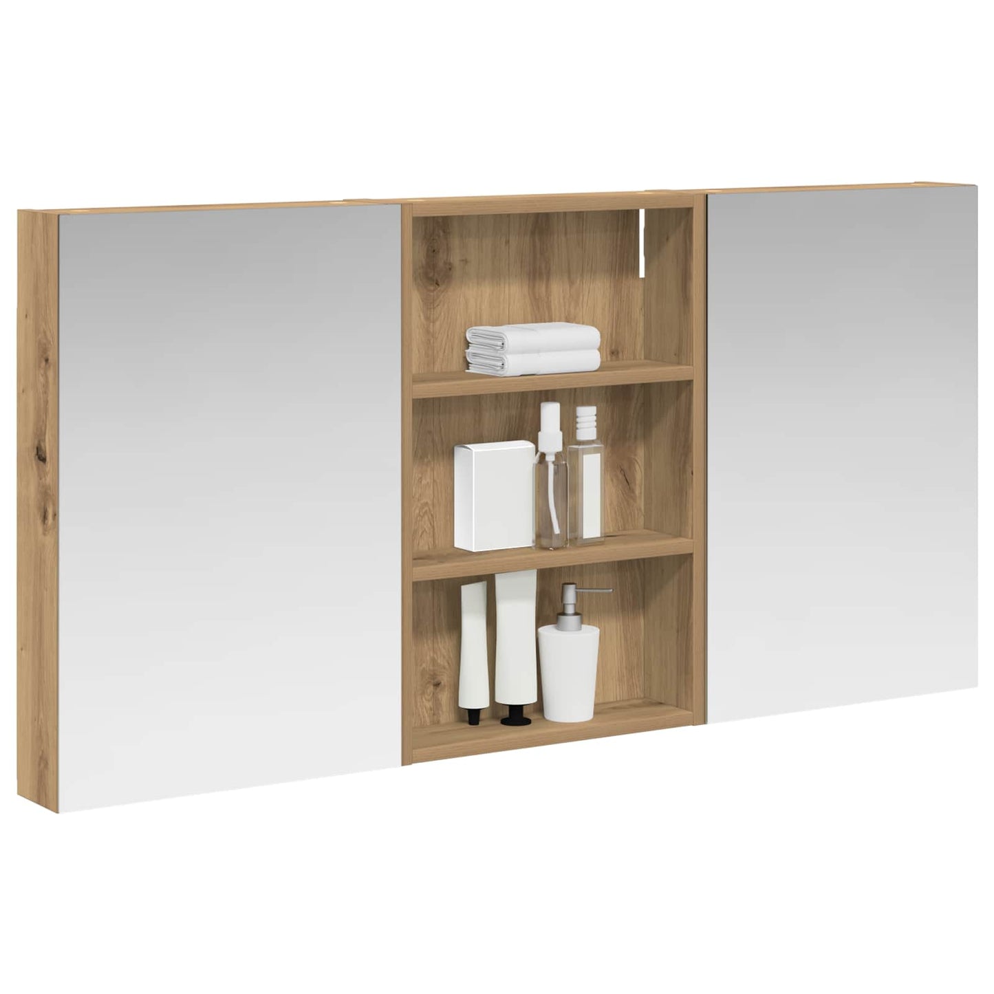 Set di Armadi da Bagno con porta 3 pcs 120 x 10,5 x 60,5 cm
