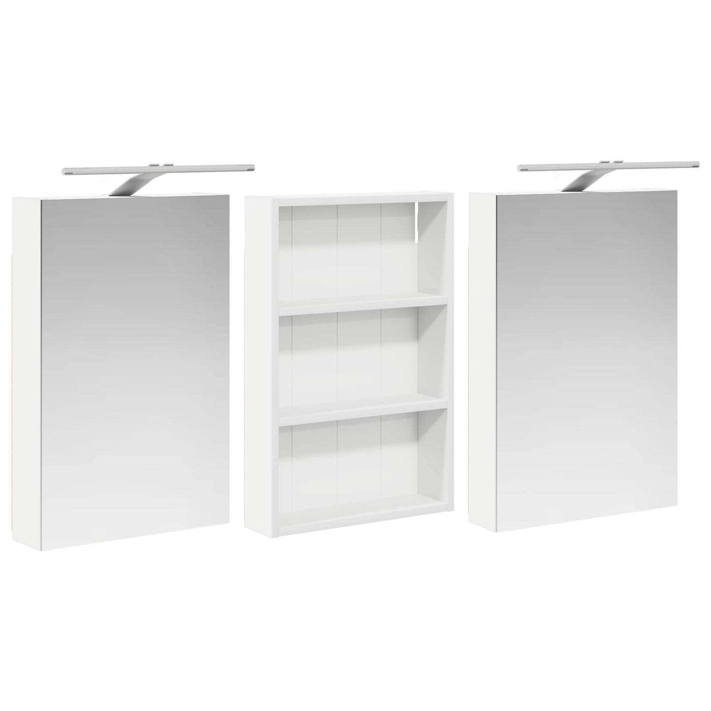Set di Armadi da Bagno con porta 3 pcs 120 x 10,5 x 60,5 cm | homemem39