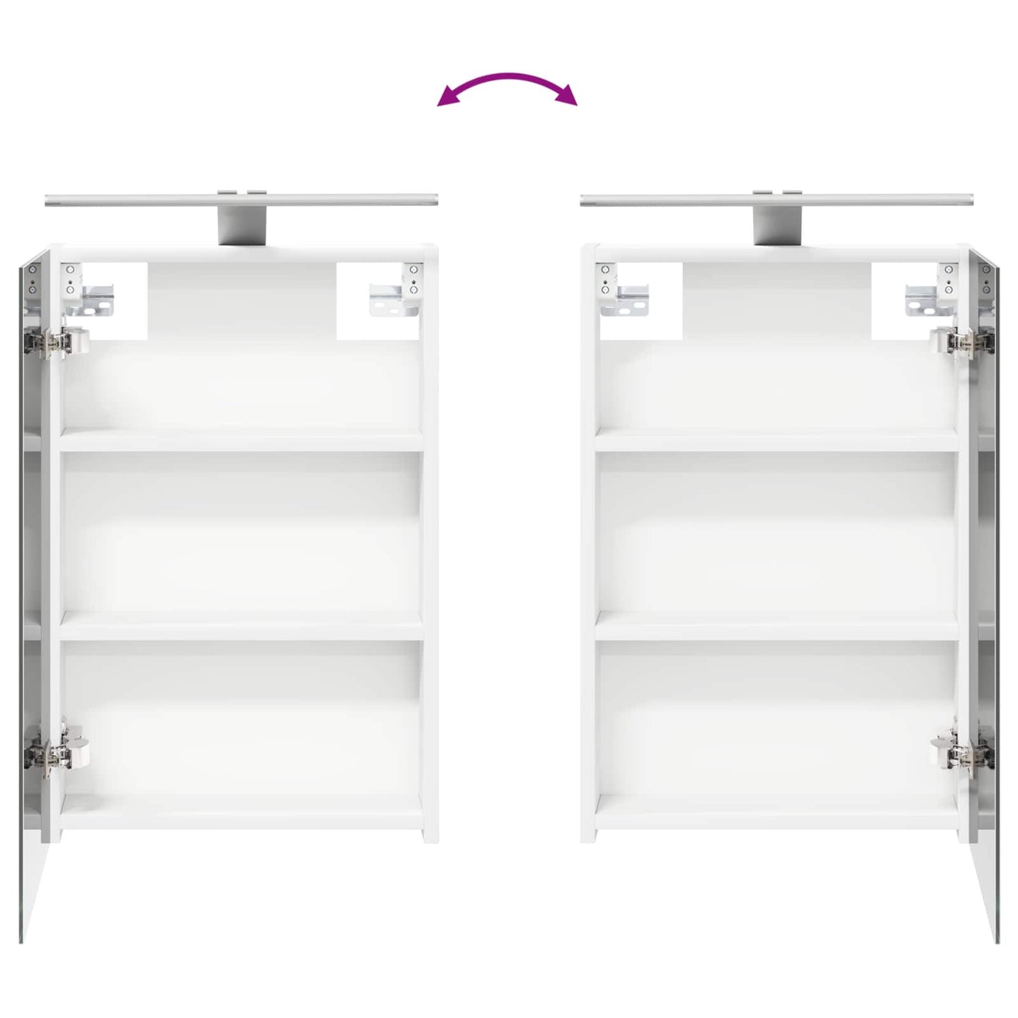 Set di Armadi da Bagno con porta 3 pcs 120 x 10,5 x 60,5 cm