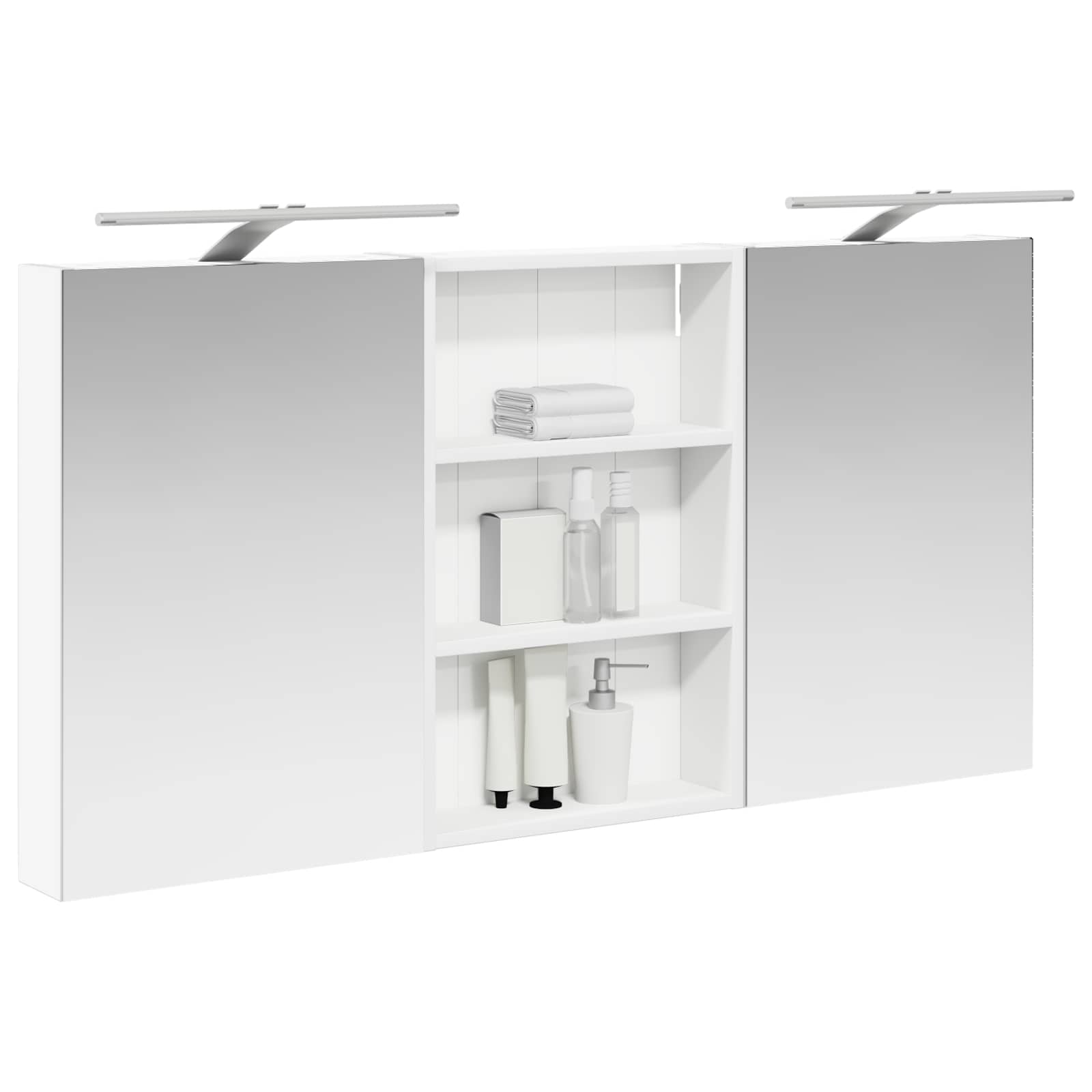 Set di Armadi da Bagno con porta 3 pcs 120 x 10,5 x 60,5 cm | homemem39