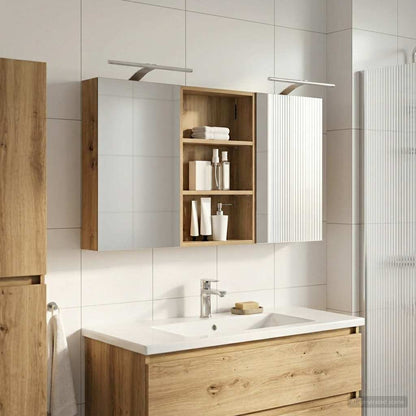 Set di Armadi da Bagno con porta 3 pcs 120 x 10,5 x 60,5 cm | homemem39