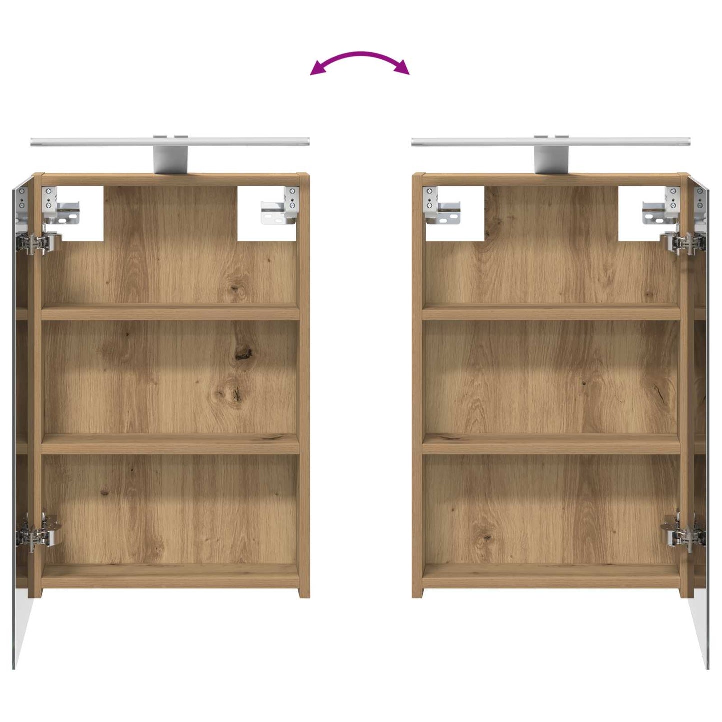 Set di Armadi da Bagno con porta 3 pcs 120 x 10,5 x 60,5 cm