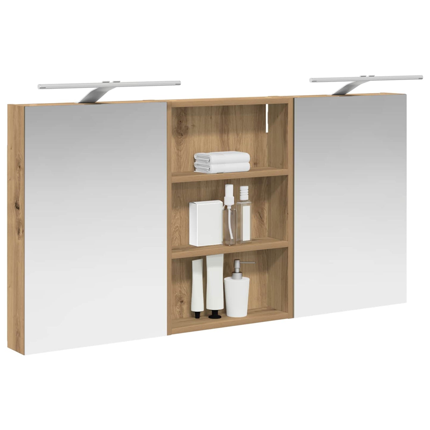 Set di Armadi da Bagno con porta 3 pcs 120 x 10,5 x 60,5 cm