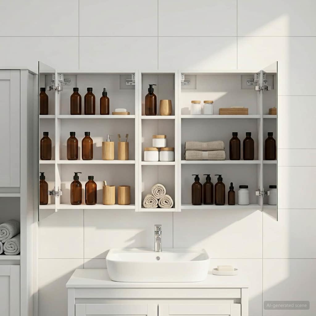 Set di Armadi da Bagno con lo scaffale 3 pcs 120 x 14,5 x 70 cm | homemem39