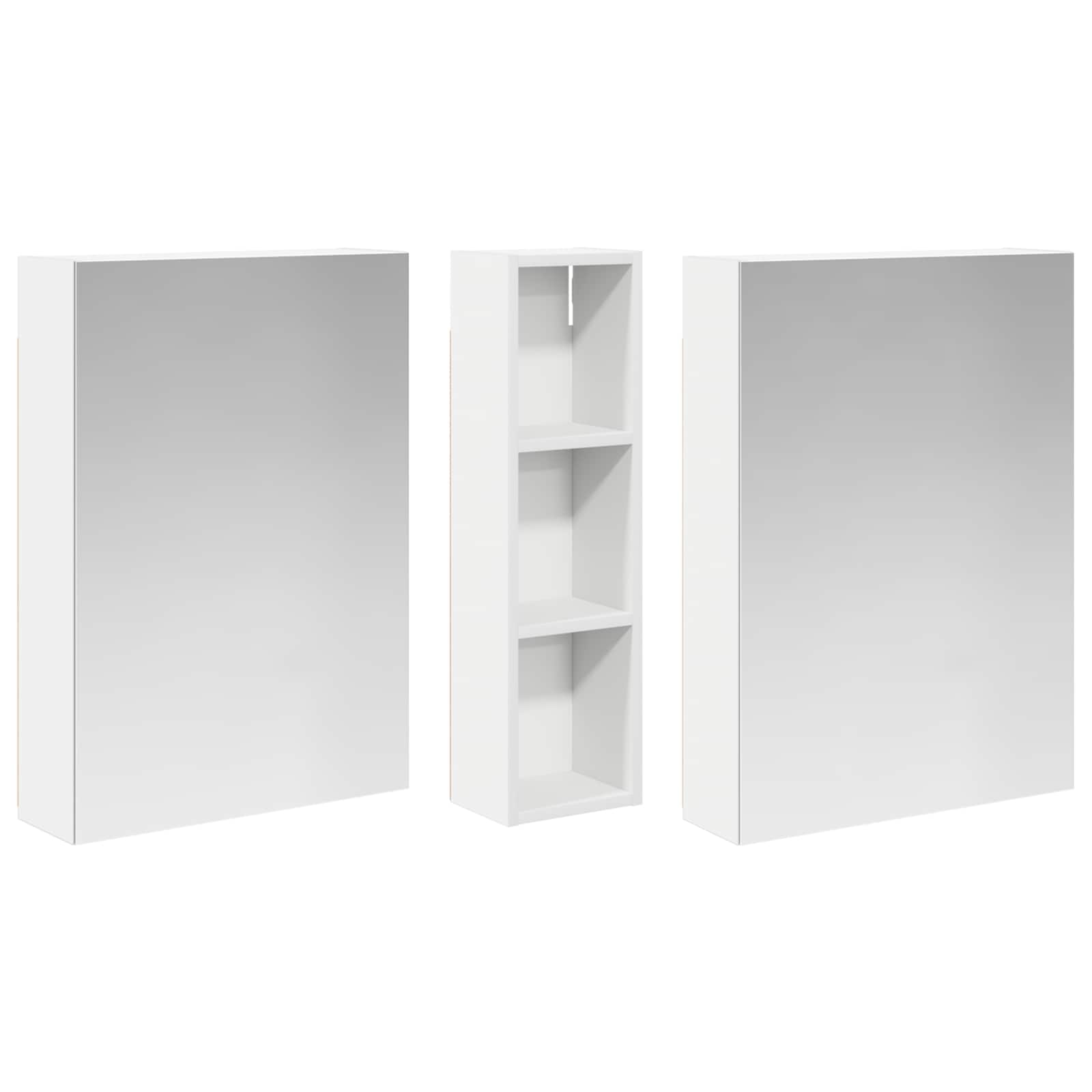 Set di Armadi da Bagno con lo scaffale 3 pcs 120 x 14,5 x 70 cm | homemem39