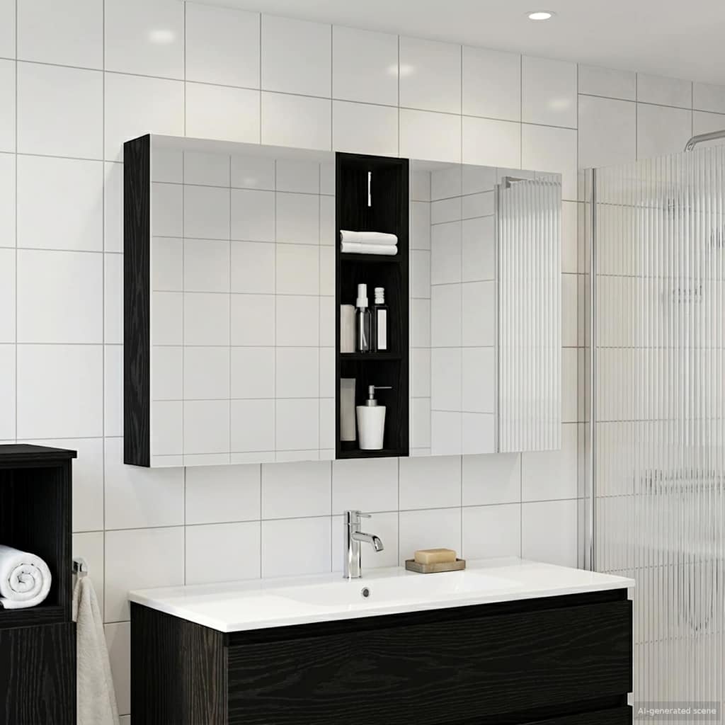 Set di Armadi da Bagno con lo scaffale 3 pcs 120 x 14,5 x 70 cm | homemem39