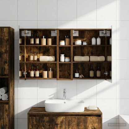 Set di Armadi da Bagno con lo scaffale 3 pcs 120 x 14,5 x 70 cm | homemem39