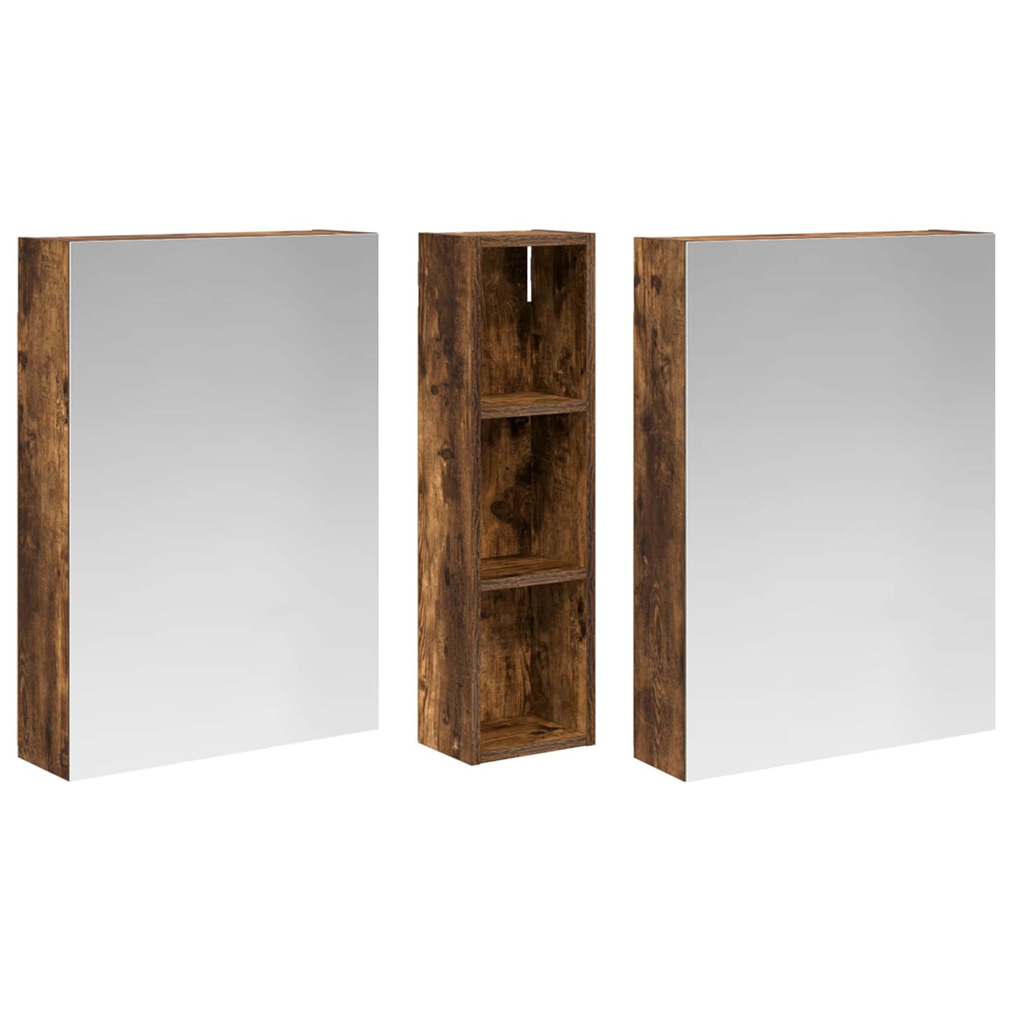 Set di Armadi da Bagno con lo scaffale 3 pcs 120 x 14,5 x 70 cm | homemem39