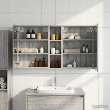 Set di Armadi da Bagno con lo scaffale 3 pcs 120 x 14,5 x 70 cm | homemem39