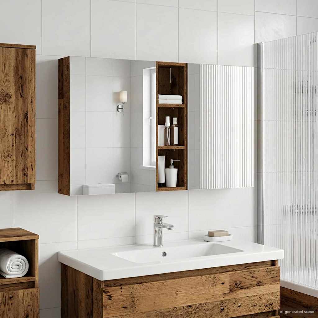 Set di Armadi da Bagno con lo scaffale 3 pcs 120 x 14,5 x 70 cm