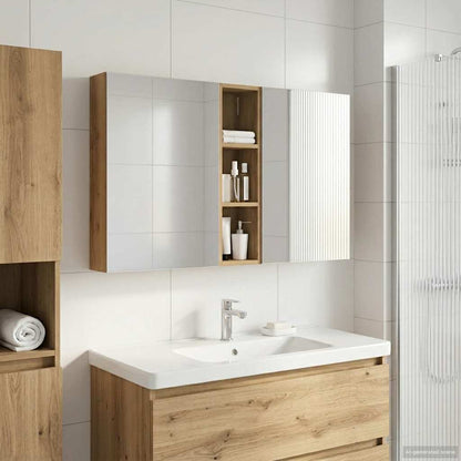 Set di Armadi da Bagno con lo scaffale 3 pcs 120 x 14,5 x 70 cm