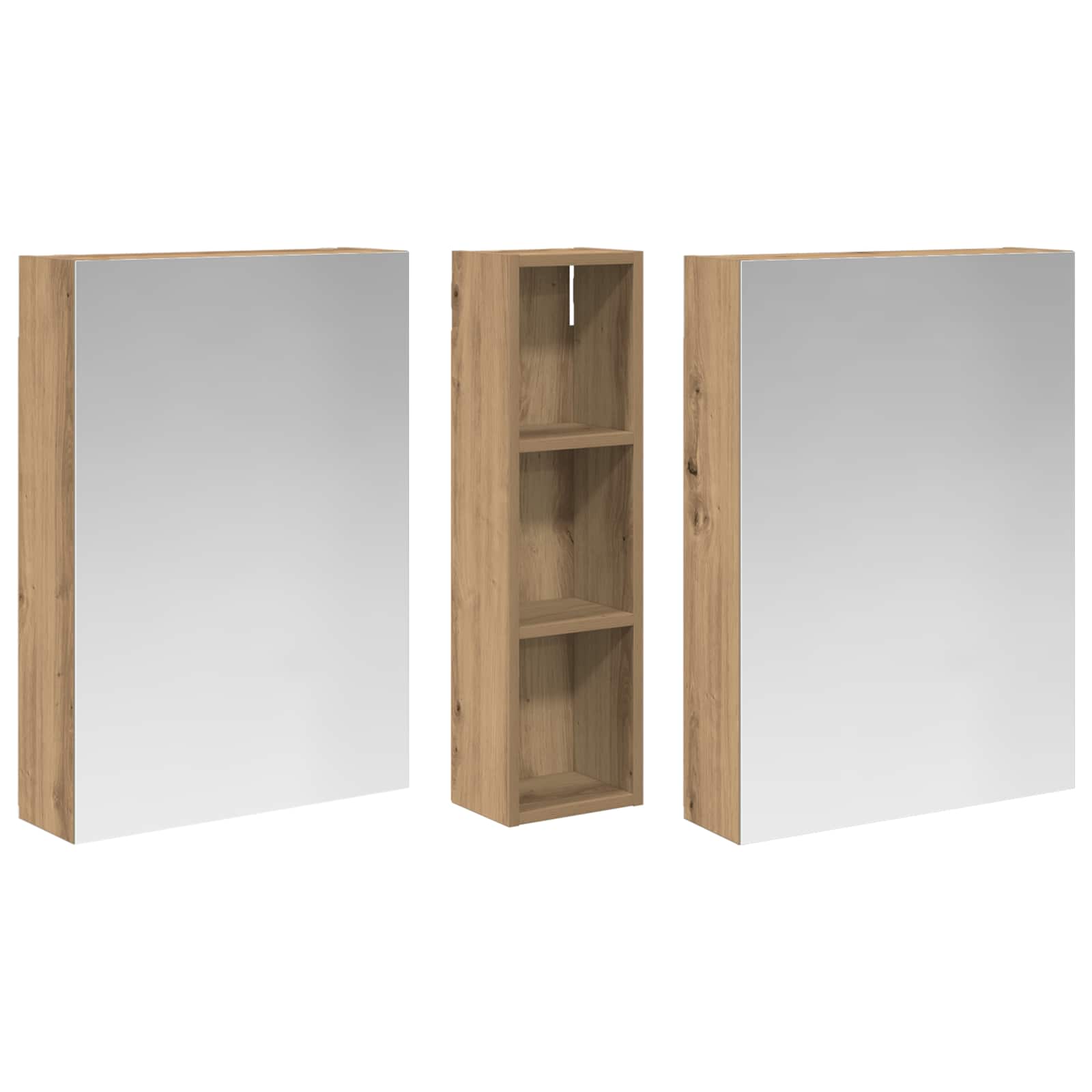Set di Armadi da Bagno con lo scaffale 3 pcs 120 x 14,5 x 70 cm | homemem39