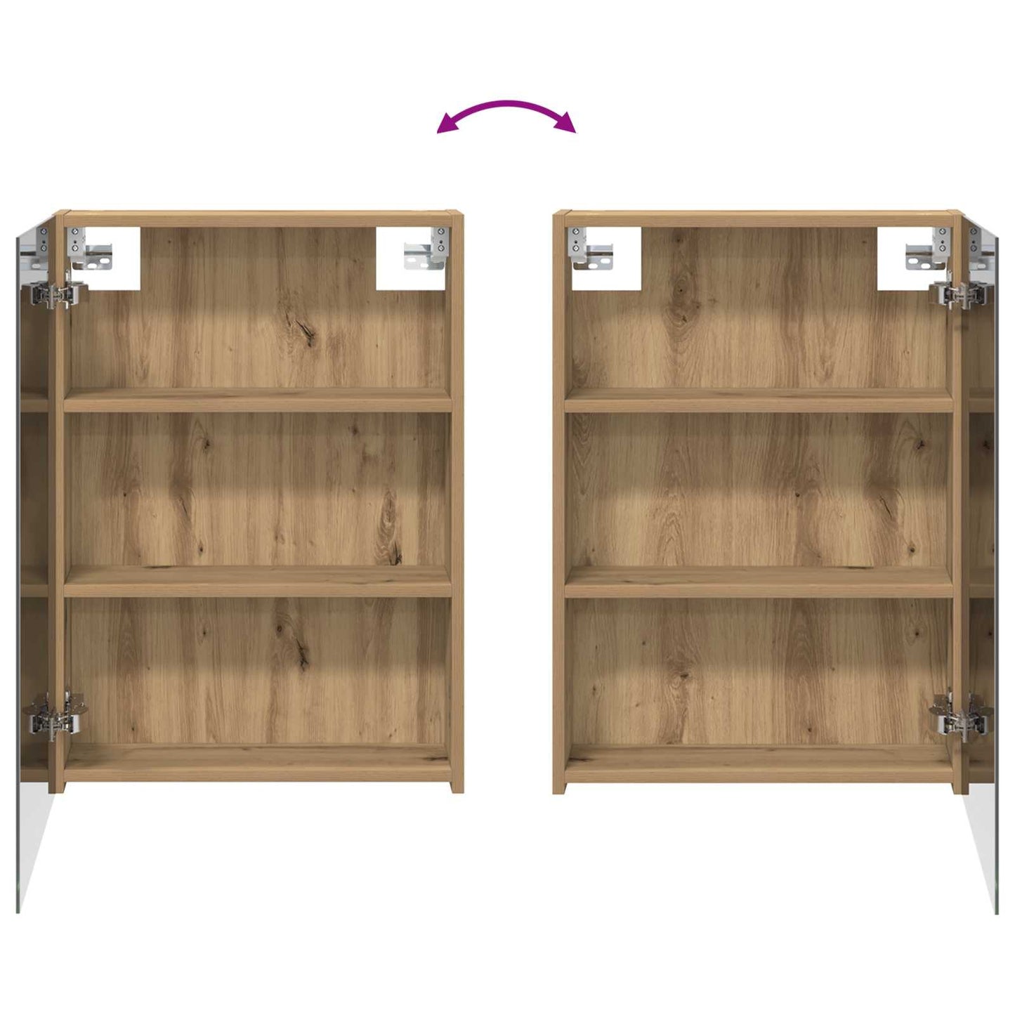 Set di Armadi da Bagno con lo scaffale 3 pcs 120 x 14,5 x 70 cm