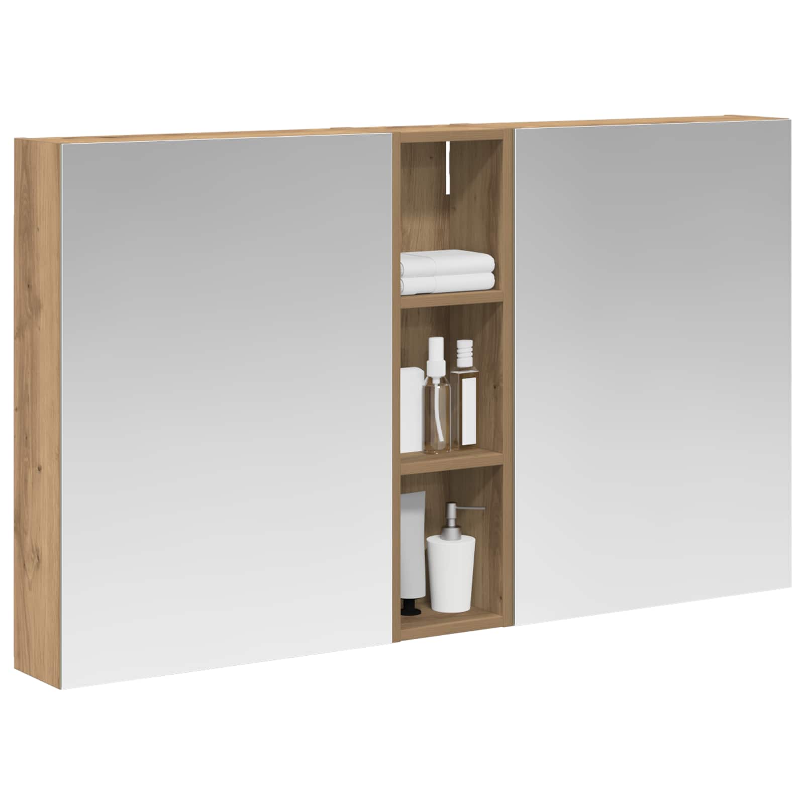 Set di Armadi da Bagno con lo scaffale 3 pcs 120 x 14,5 x 70 cm | homemem39