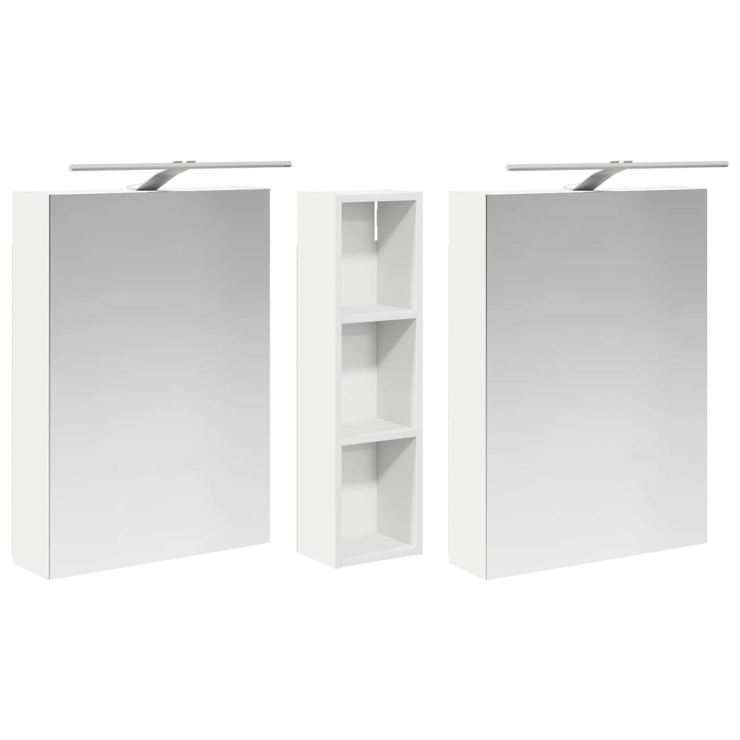 Set di Armadi da Bagno con lo scaffale 3 pcs 120 x 14,5 x 70 cm | homemem39
