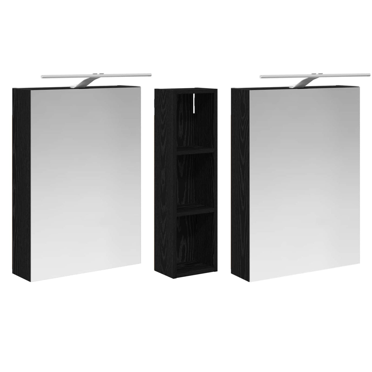 Set di Armadi da Bagno con lo scaffale 3 pcs 120 x 14,5 x 70 cm | homemem39