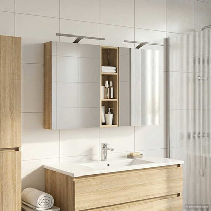 Set di Armadi da Bagno con lo scaffale 3 pcs 120 x 14,5 x 70 cm | homemem39