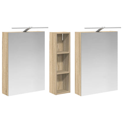 Set di Armadi da Bagno con lo scaffale 3 pcs 120 x 14,5 x 70 cm