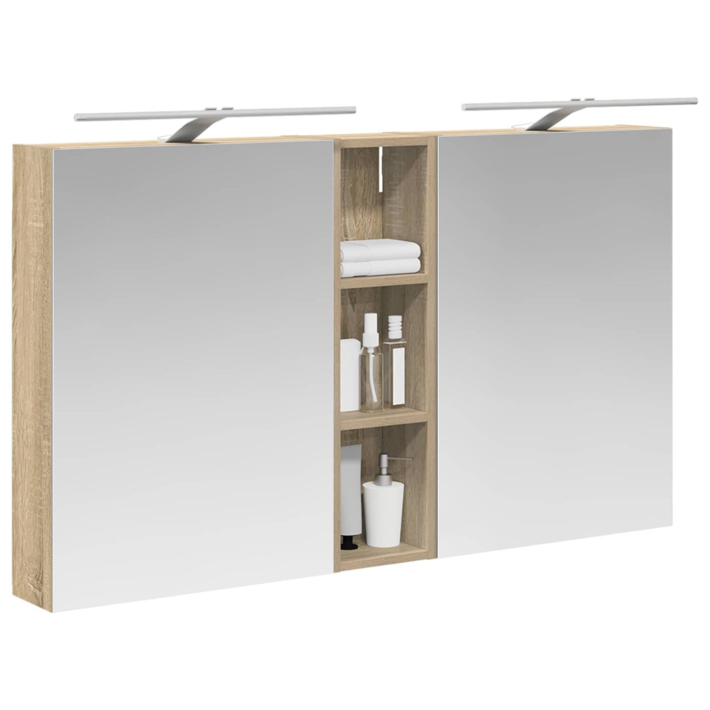 Set di Armadi da Bagno con lo scaffale 3 pcs 120 x 14,5 x 70 cm