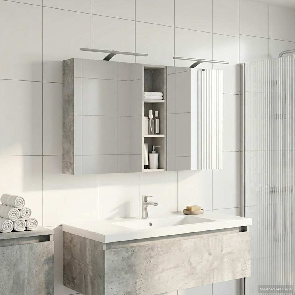 Set di Armadi da Bagno con lo scaffale 3 pcs 120 x 14,5 x 70 cm | homemem39