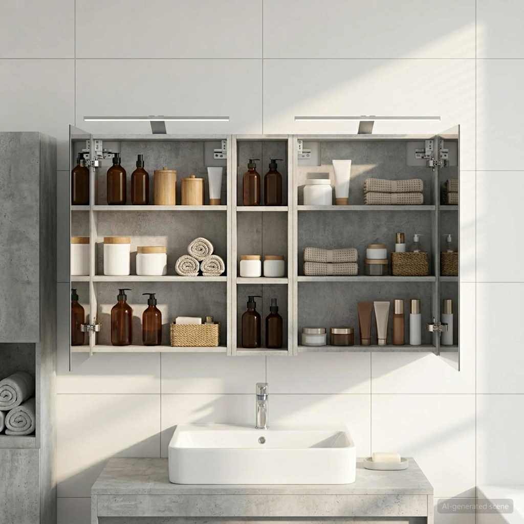 Set di Armadi da Bagno con lo scaffale 3 pcs 120 x 14,5 x 70 cm | homemem39