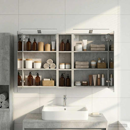 Set di Armadi da Bagno con lo scaffale 3 pcs 120 x 14,5 x 70 cm