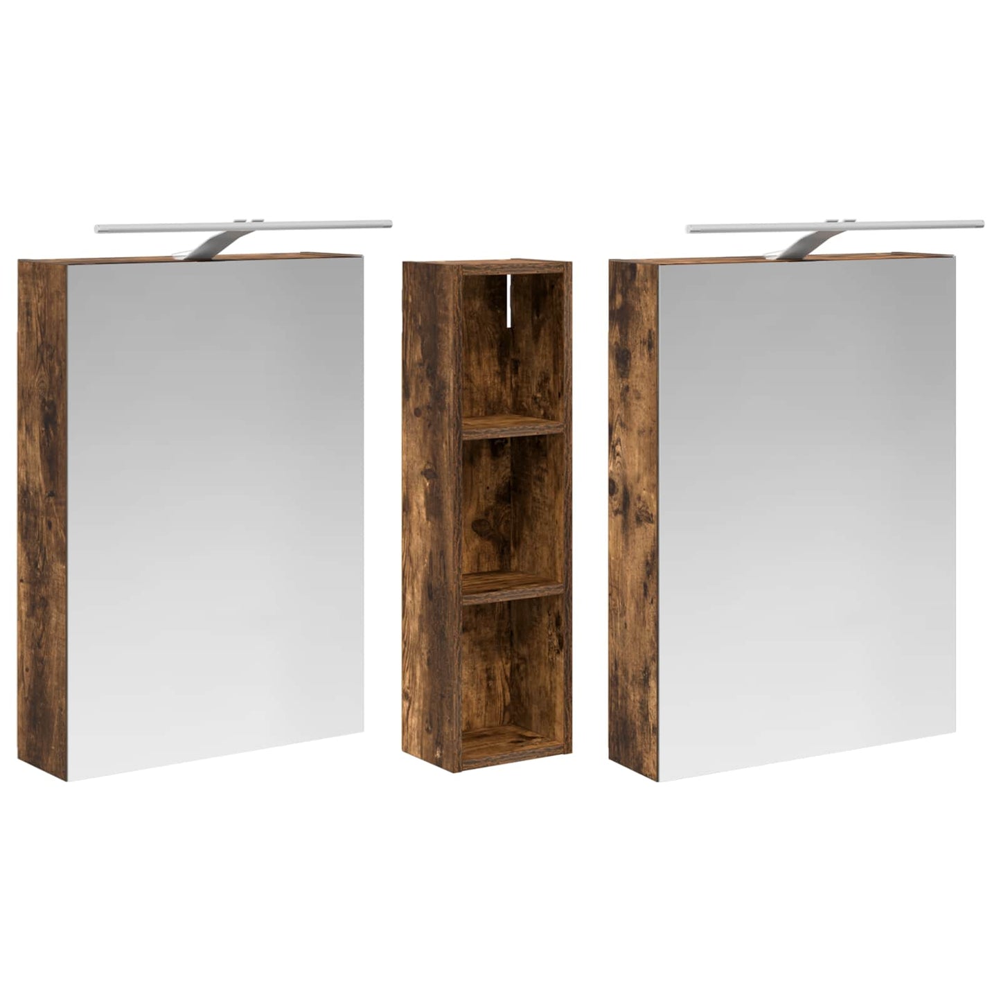 Set di Armadi da Bagno con lo scaffale 3 pcs 120 x 14,5 x 70 cm | homemem39