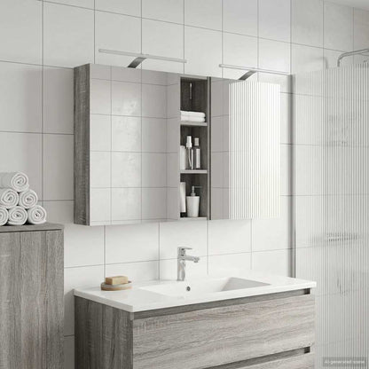 Set di Armadi da Bagno con lo scaffale 3 pcs 120 x 14,5 x 70 cm | homemem39
