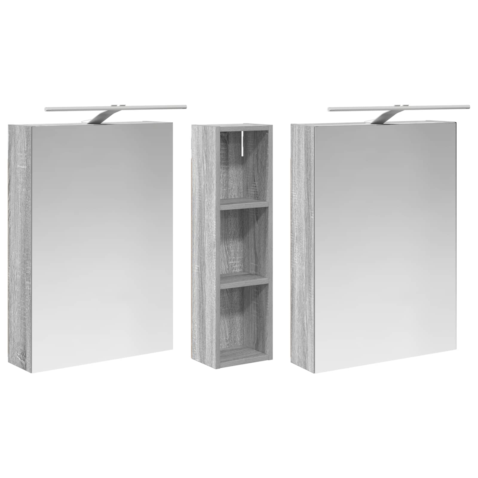 Set di Armadi da Bagno con lo scaffale 3 pcs 120 x 14,5 x 70 cm | homemem39